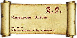 Rumszauer Olivér névjegykártya