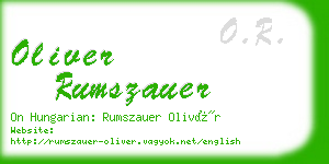 oliver rumszauer business card